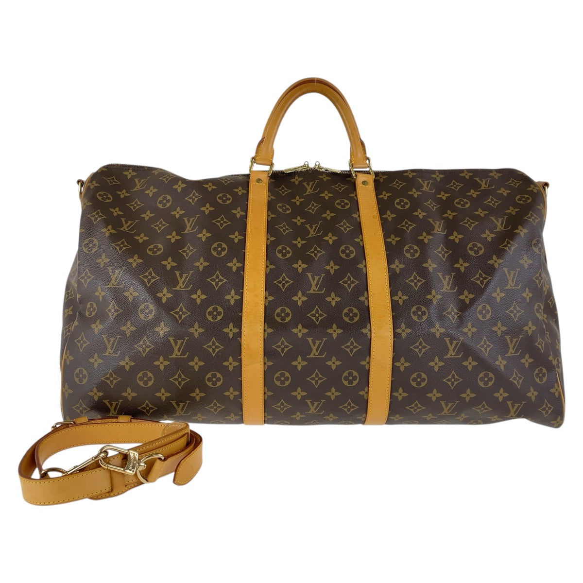LOUIS VUITTON Boston Duffel bag M41412 PVC, Leather Brown Boston Duffel bag unisex Monogram Keepall  bandouliere 60 Women Used