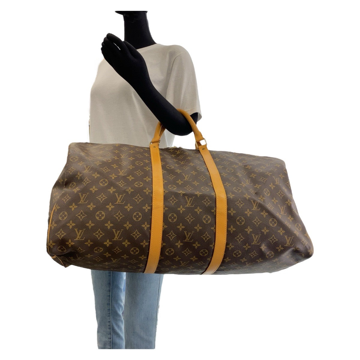 LOUIS VUITTON Boston Duffel bag M41412 PVC, Leather Brown Boston Duffel bag unisex Monogram Keepall  bandouliere 60 Women Used