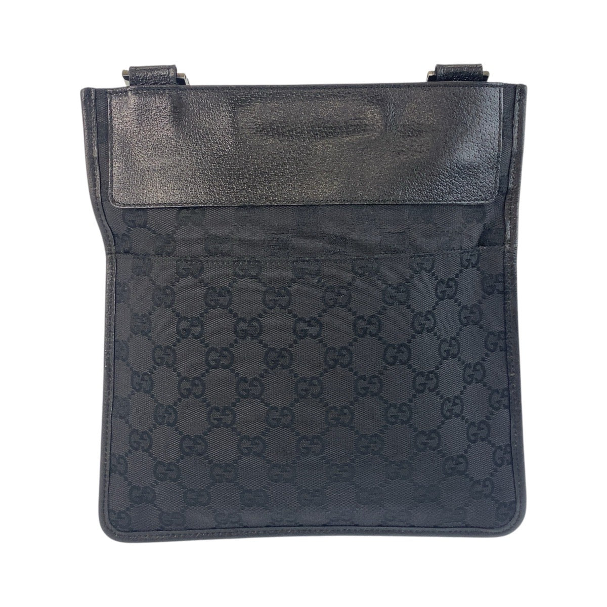 GUCCI Shoulder Bag 27639 GG canvas, leather Black black Shoulder Bag pochette Women Used