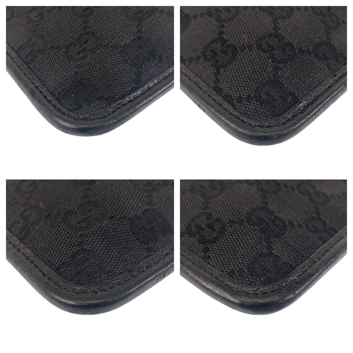 GUCCI Shoulder Bag 27639 GG canvas, leather Black black Shoulder Bag pochette Women Used