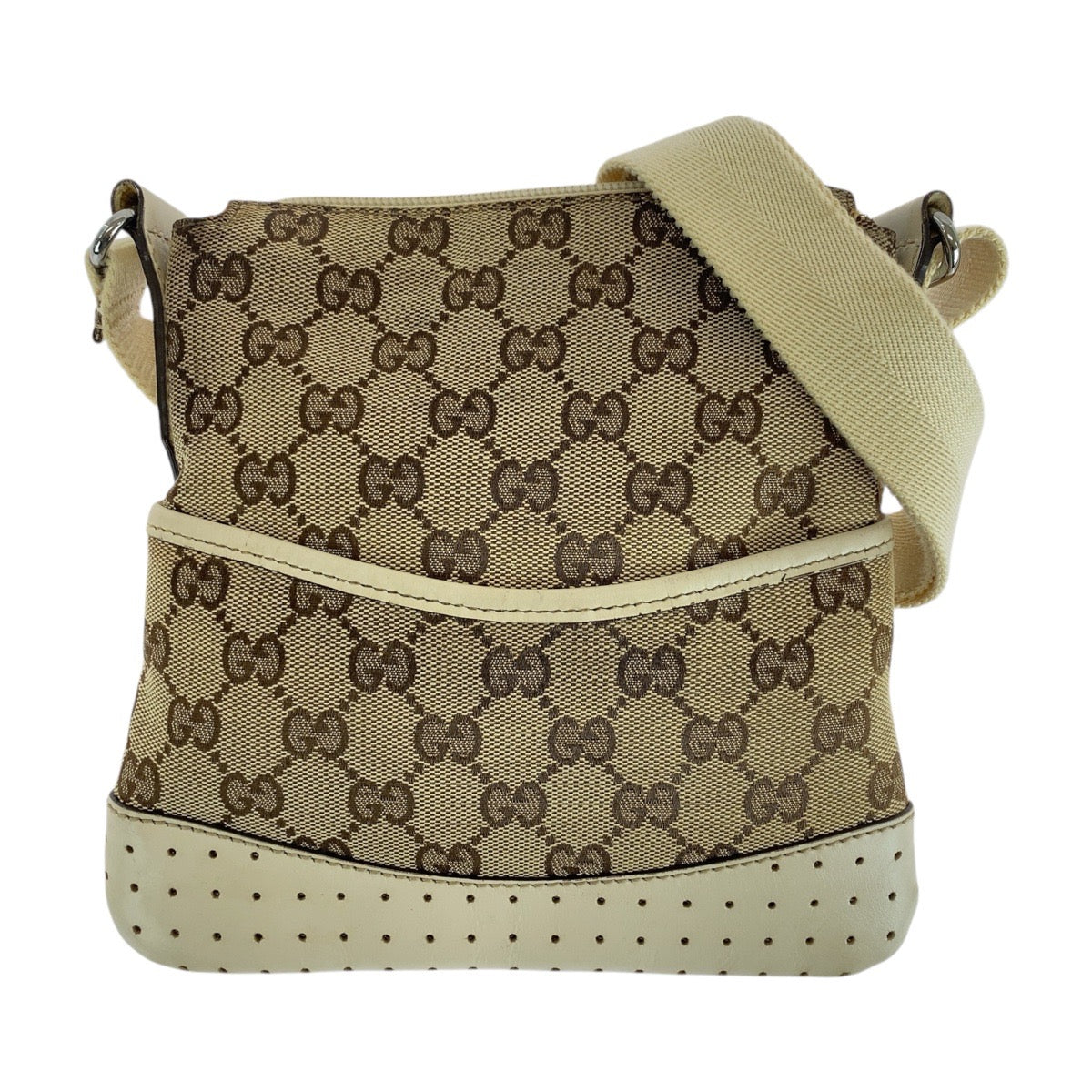 GUCCI Shoulder Bag 147671 GG canvas, leather Brown Shoulder Bag pochette Women Used