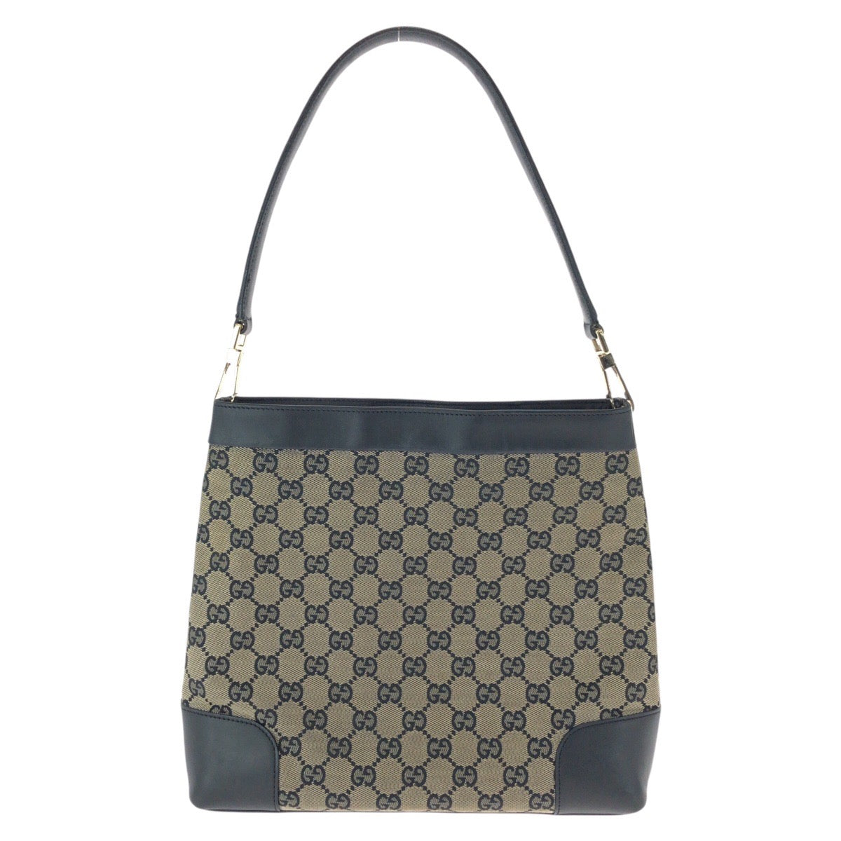 GUCCI Shoulder Bag 001 4231 GG canvas, leather black Women Used