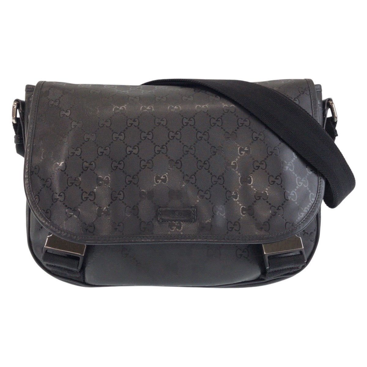 GUCCI Shoulder Bag PVC black Shoulder Bag Messenger bag GG implementation Women Used