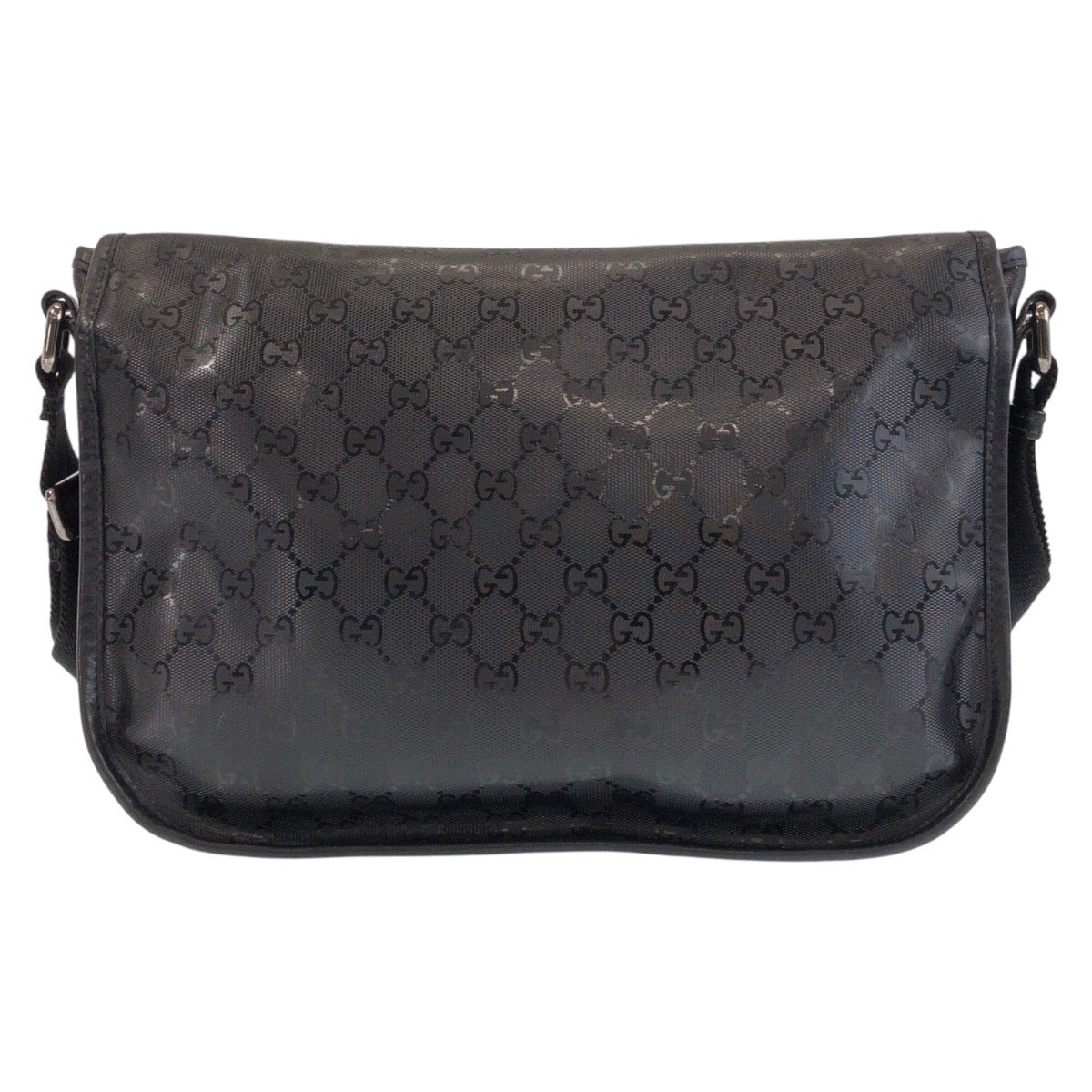 GUCCI Shoulder Bag PVC black Shoulder Bag Messenger bag GG implementation Women Used