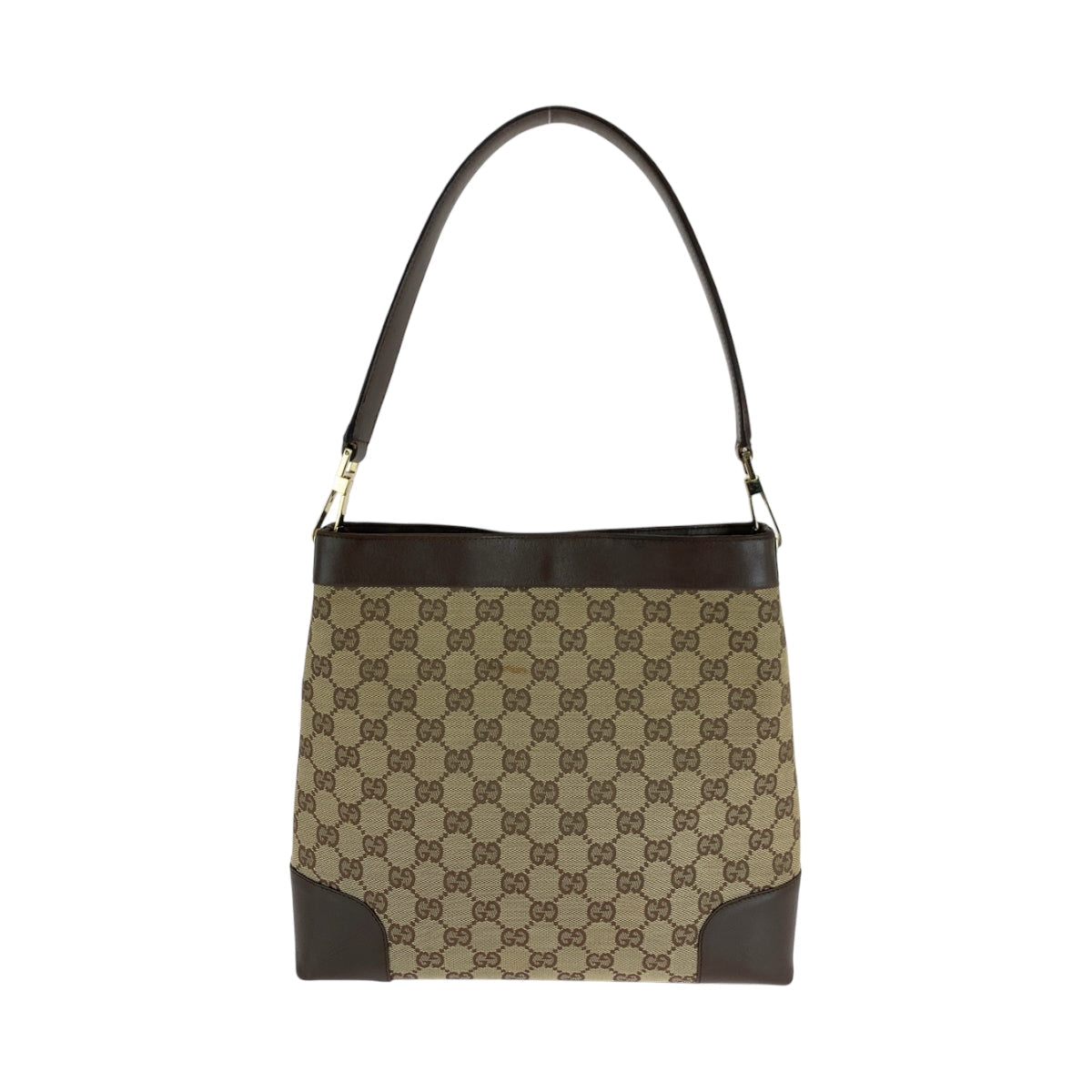 GUCCI Shoulder Bag 001 4231 GG canvas Brown Beige Gold Metal One Shoulder Bag Women Used