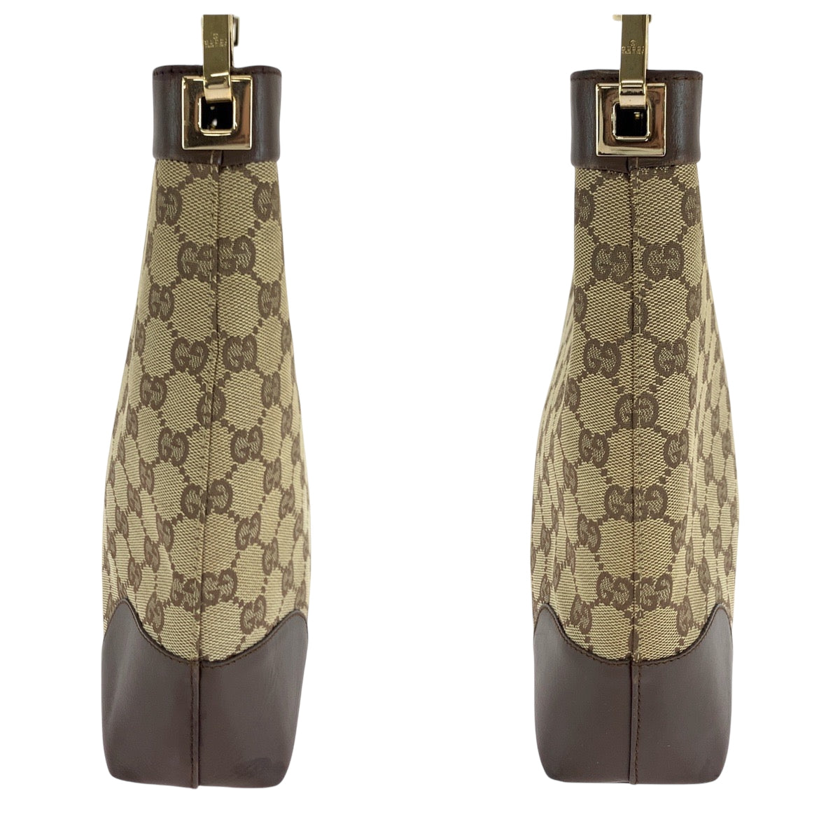 GUCCI Shoulder Bag 001 4231 GG canvas Brown Beige Gold Metal One Shoulder Bag Women Used
