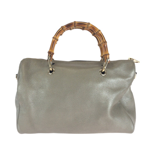 GUCCI Shoulder Bag 353124 leather gold Shoulder Bag Handbag 2way Bamboo Women Used