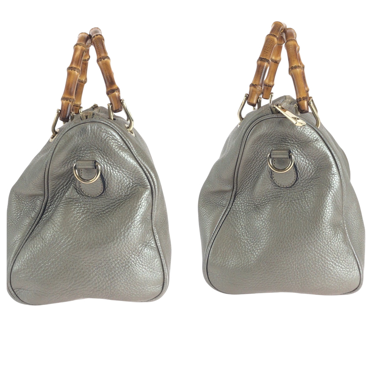 GUCCI Shoulder Bag 353124 leather gold Shoulder Bag Handbag 2way Bamboo Women Used