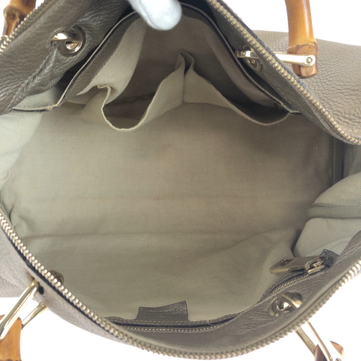 GUCCI Shoulder Bag 353124 leather gold Shoulder Bag Handbag 2way Bamboo Women Used