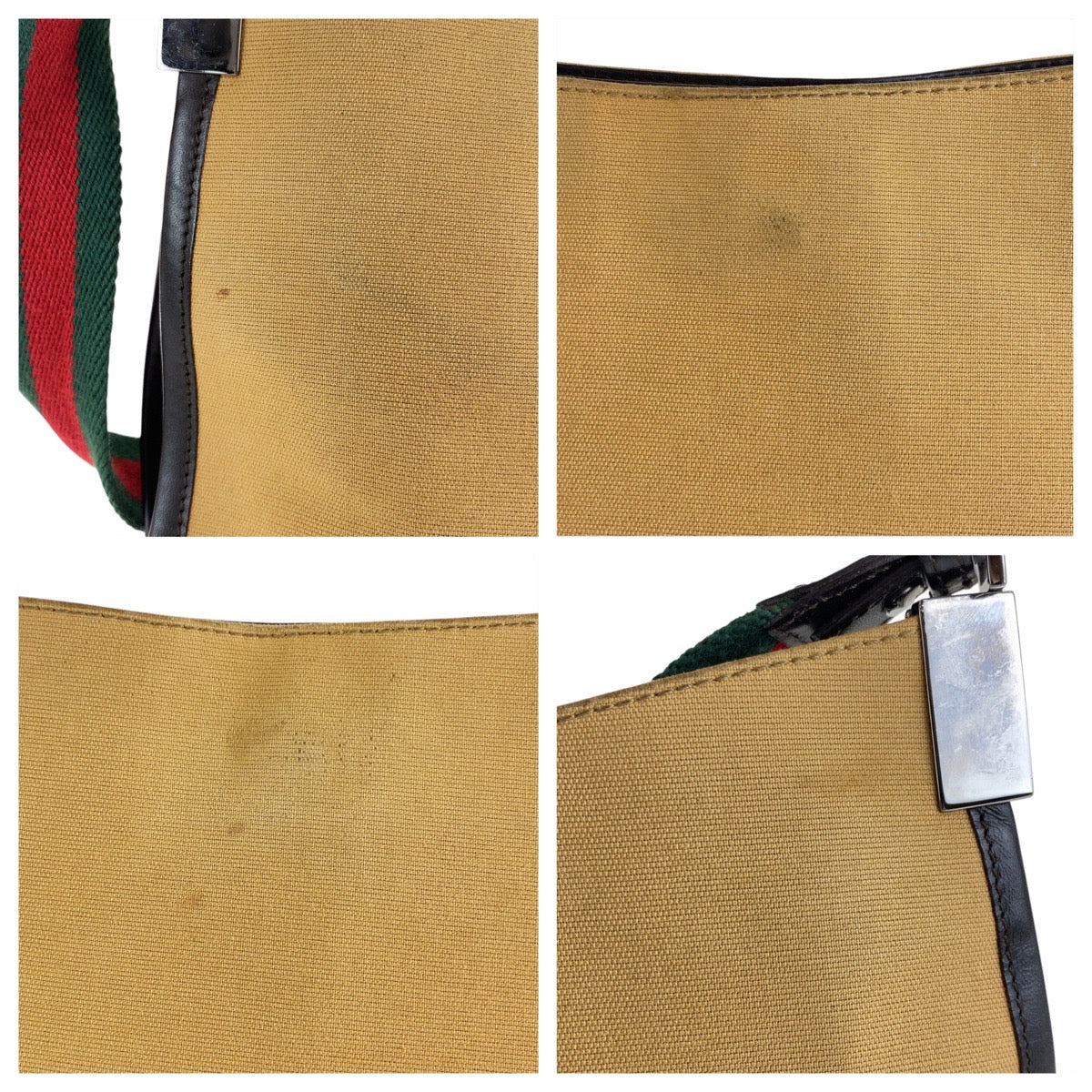 GUCCI Shoulder Bag 001 4321 canvas beige Sherry line