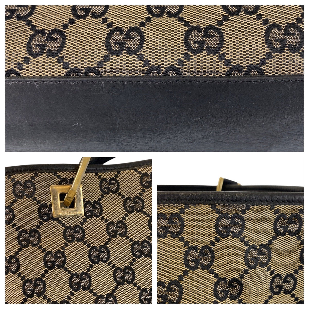 GUCCI Tote Bag 002 1098 GG canvas beige
