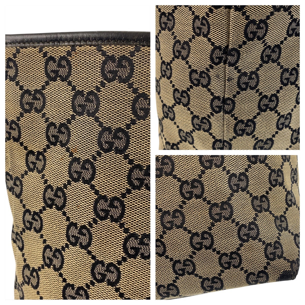 GUCCI Tote Bag 002 1098 GG canvas beige