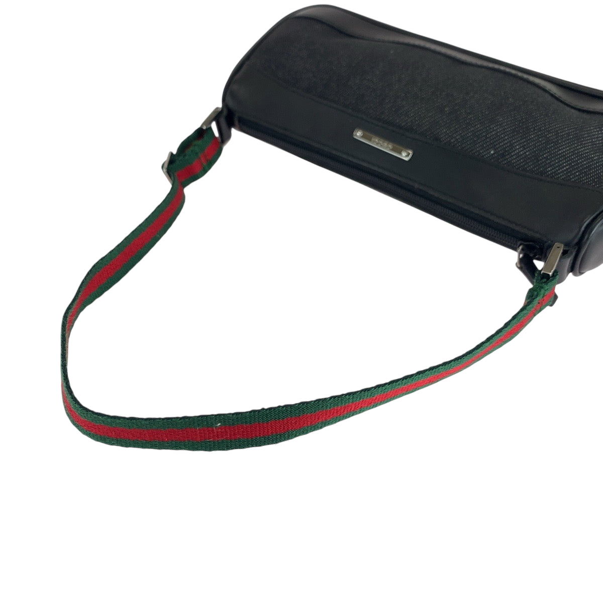 GUCCI Handbag 92320 Canvas, Leather Black SilverMetal Handbag accessory pouch Sherry line Women Used