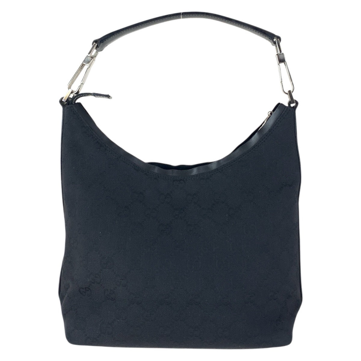 GUCCI Shoulder Bag 000 0602 GG canvas Black SilverMetal