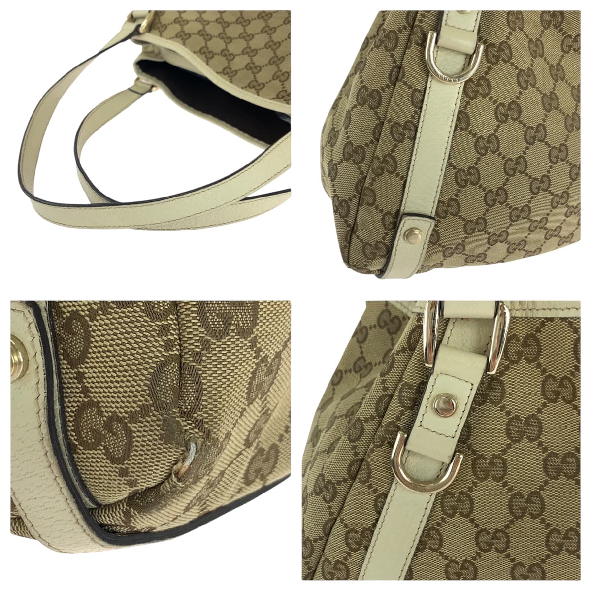 GUCCI Tote Bag 130736 GG canvas beige