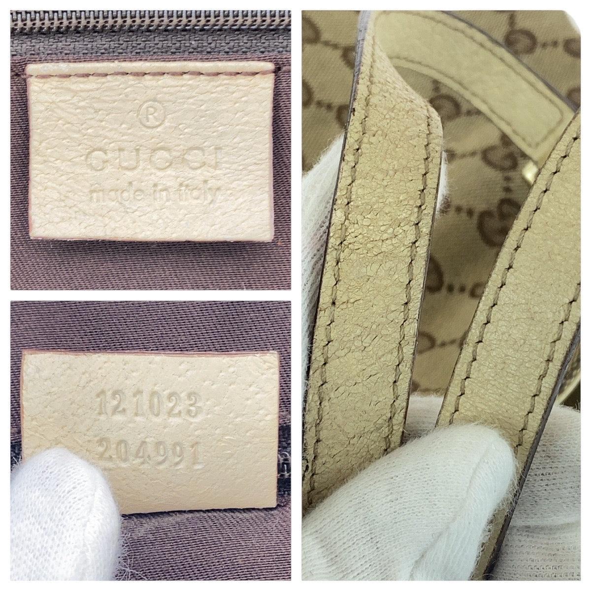 GUCCI Tote Bag GG canvas beige
