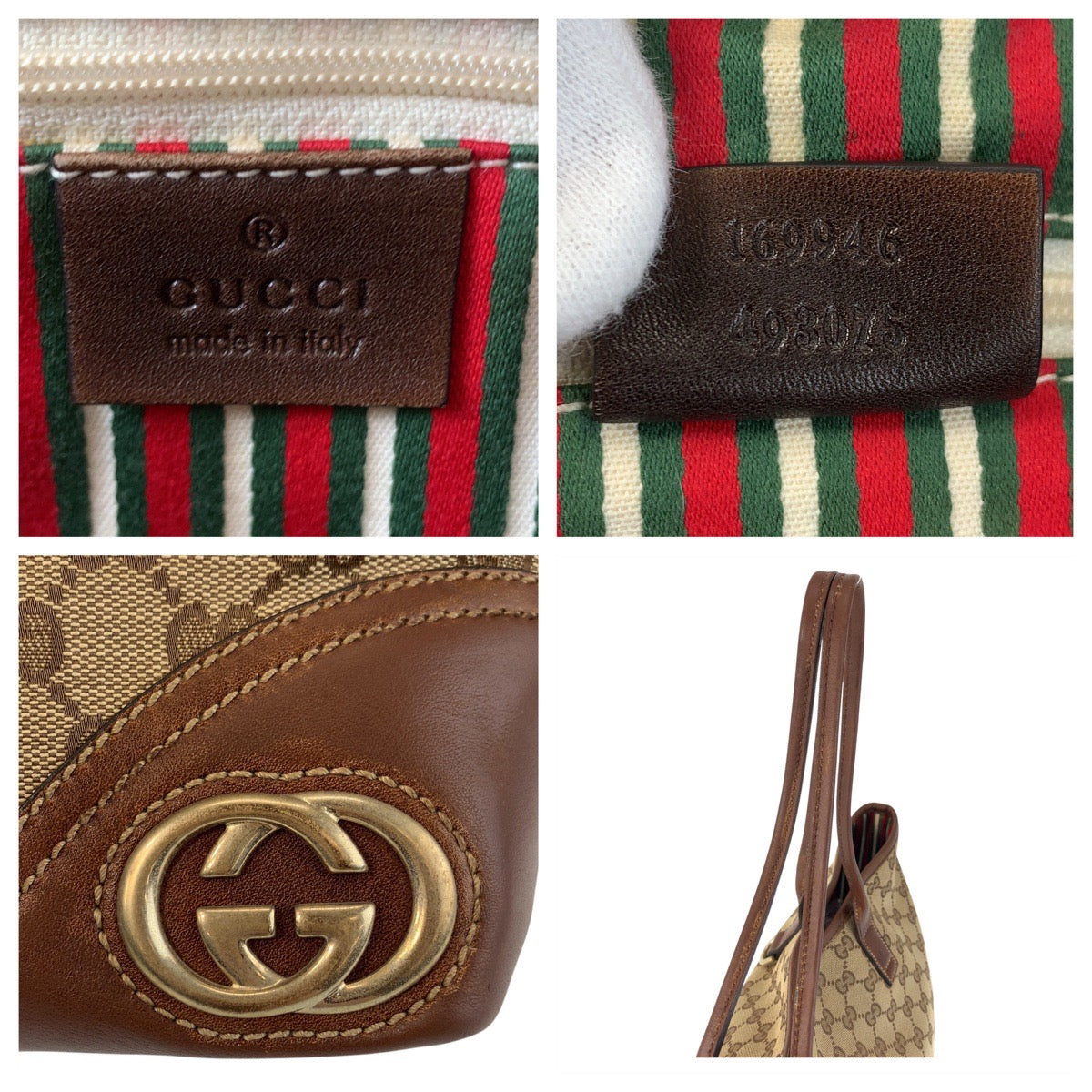 GUCCI Tote Bag 169946 GG canvas beige new breed