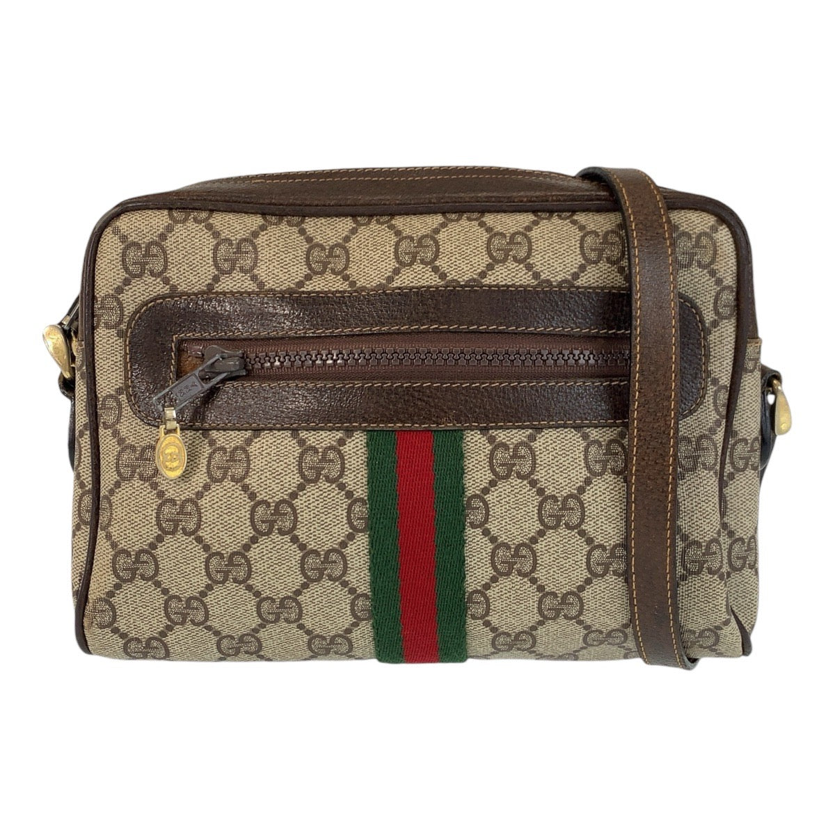 GUCCI Shoulder Bag 51 01 3552 GG Supreme Canvas beige Sherry line Old Gucci