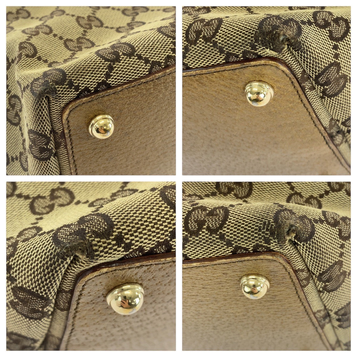 GUCCI Tote Bag 120836 GG canvas beige