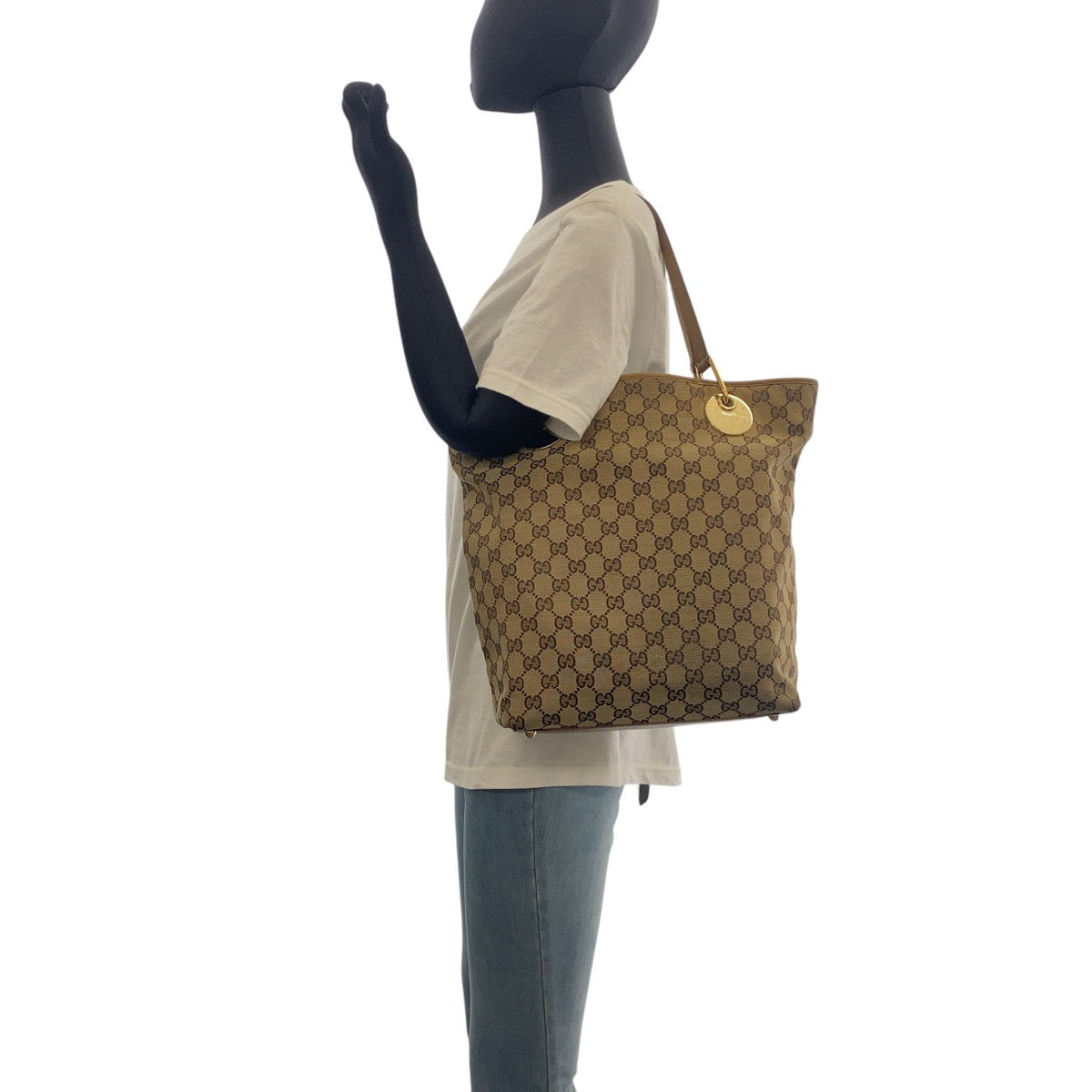 GUCCI Tote Bag 120836 GG canvas beige