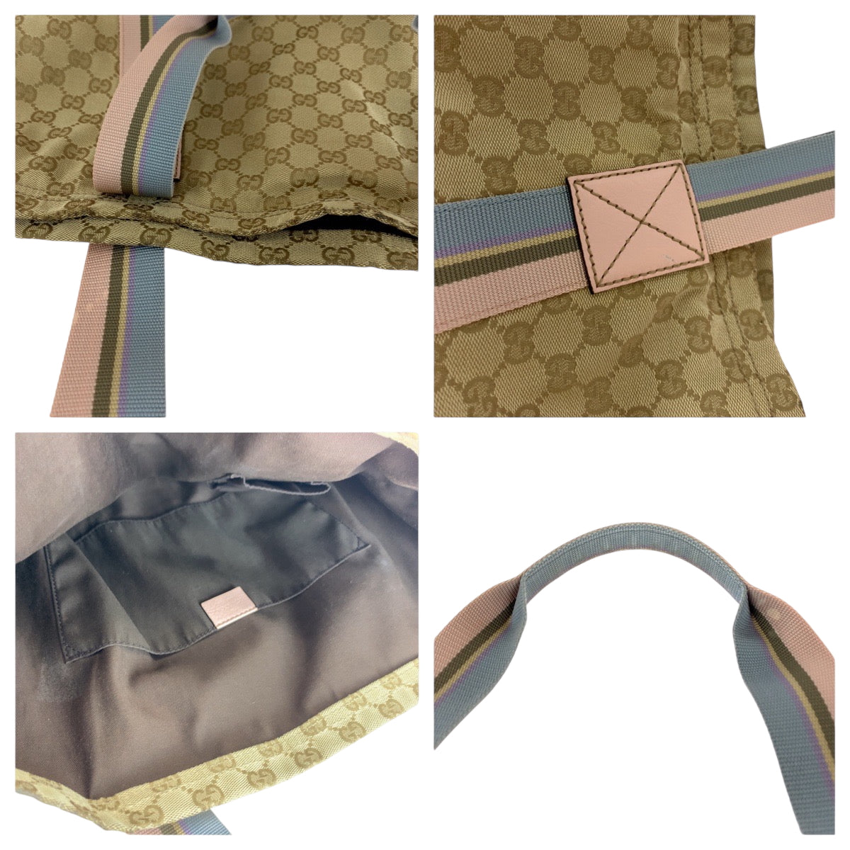 GUCCI Tote Bag 189669 GG canvas beige Sherry