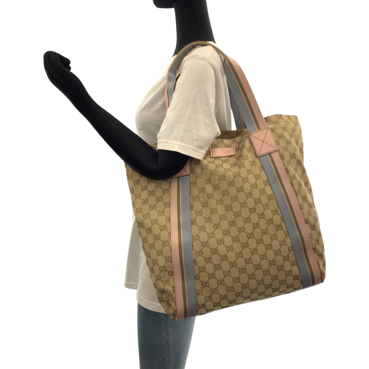 GUCCI Tote Bag 189669 GG canvas beige Sherry