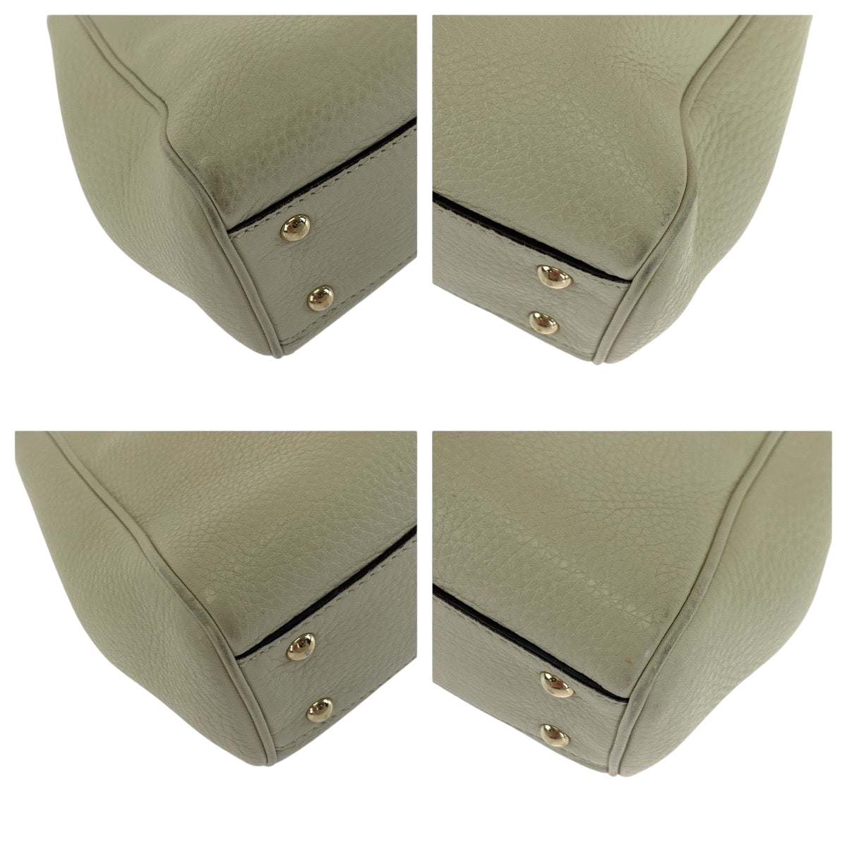 GUCCI Handbag 368823 leather white Bamboo