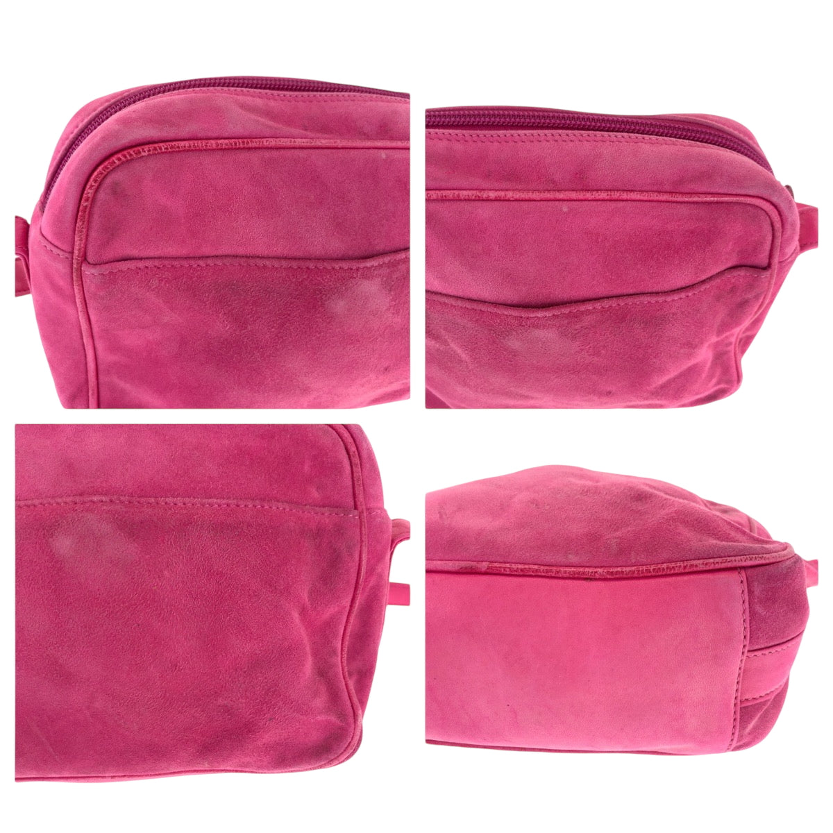 GUCCI Shoulder Bag 007 3444 0221 Suede pink Old Gucci Horsebit