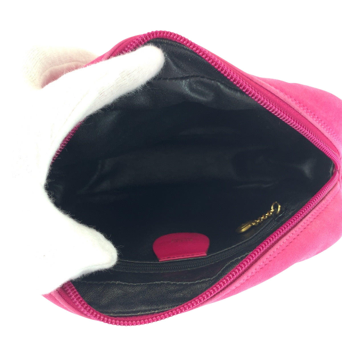 GUCCI Shoulder Bag 007 3444 0221 Suede pink Old Gucci Horsebit