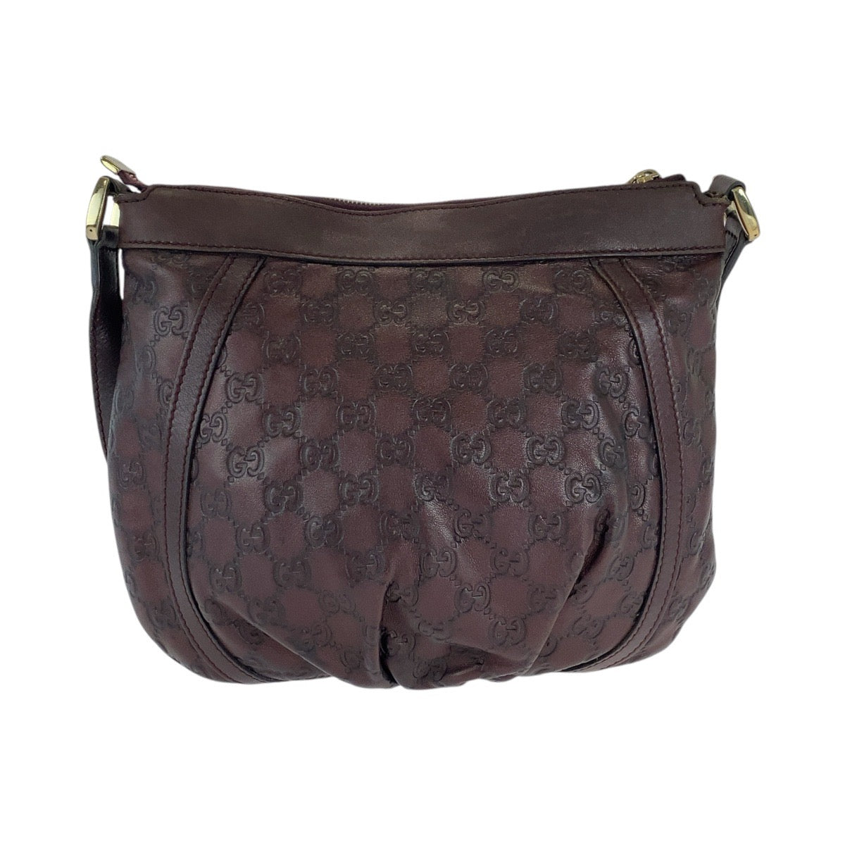 GUCCI Shoulder Bag 203257 leather Brown Abby Guccissima