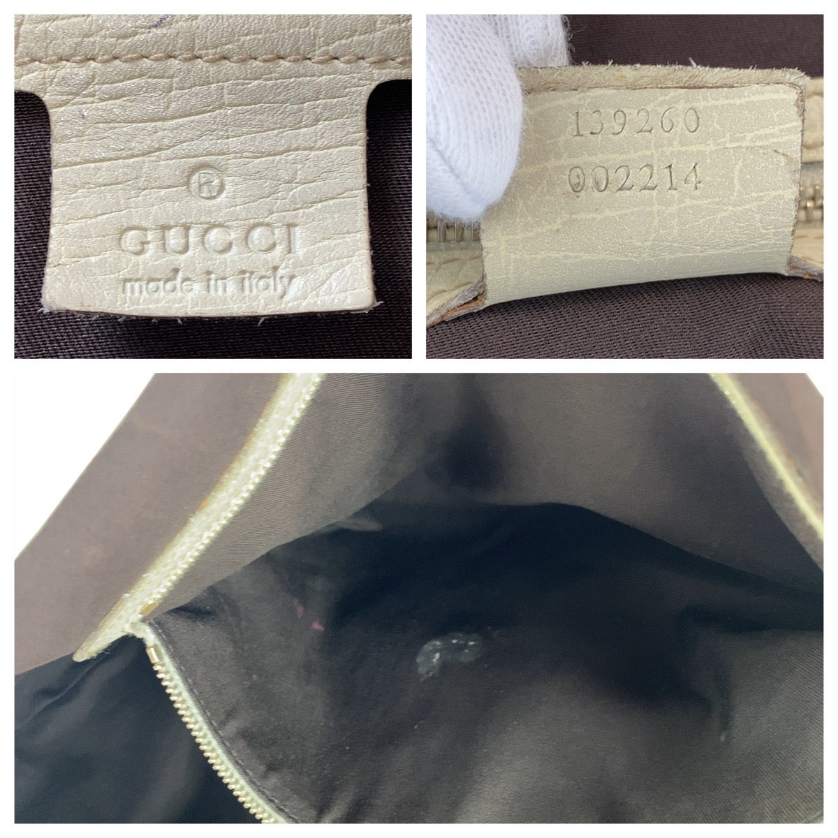 GUCCI Tote Bag 139260 GG canvas beige Sherry line