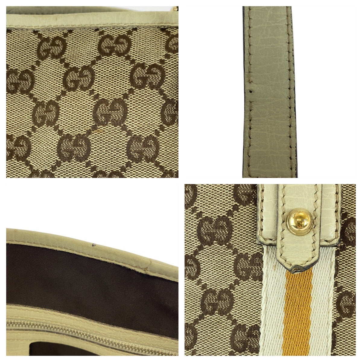 GUCCI Tote Bag 139260 GG canvas beige Sherry line
