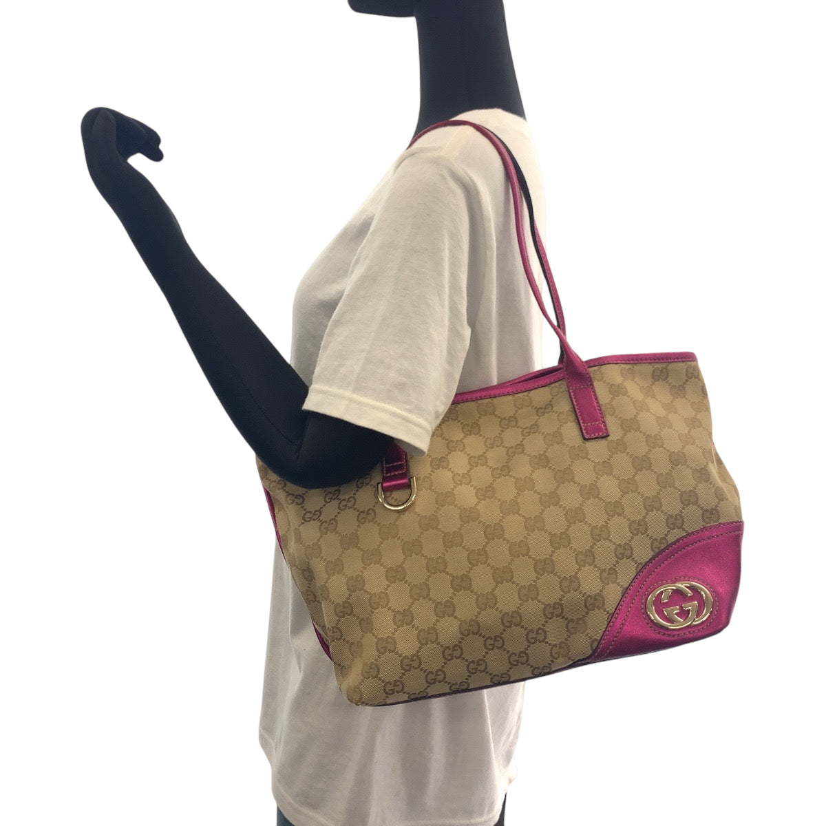 GUCCI Tote Bag 169946 GG canvas beige Newbrit