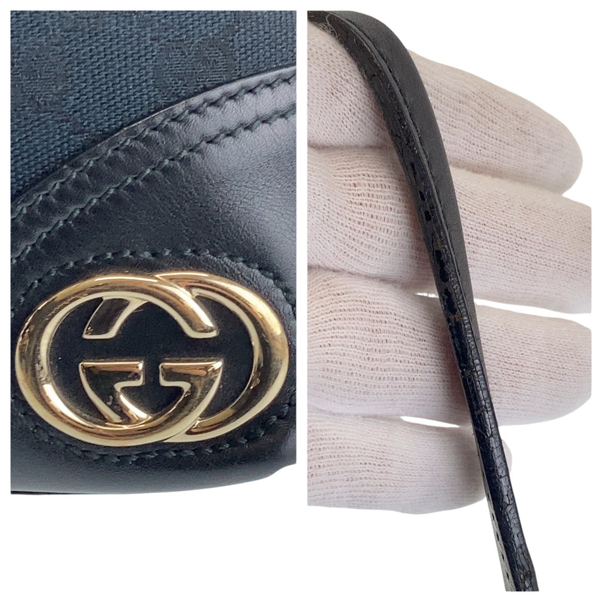 GUCCI Tote Bag 169945 GG canvas black Newbrit