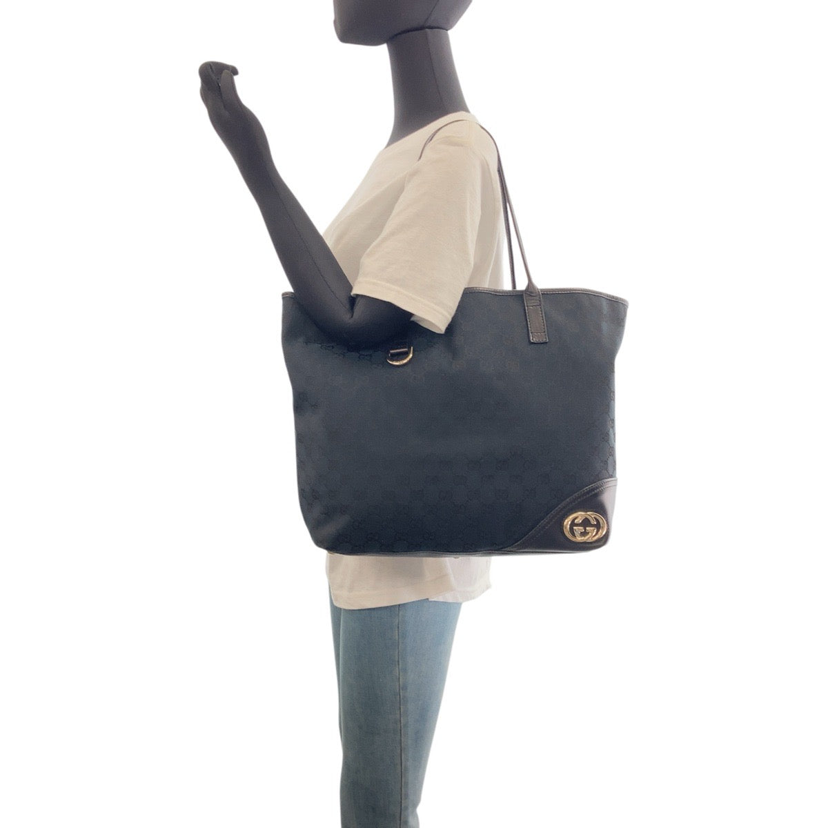 GUCCI Tote Bag 169945 GG canvas black Newbrit