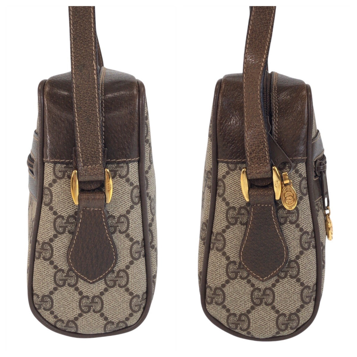 GUCCI Shoulder Bag 65 02 004 GG Supreme Canvas Brown Sherry Line Old Gucci