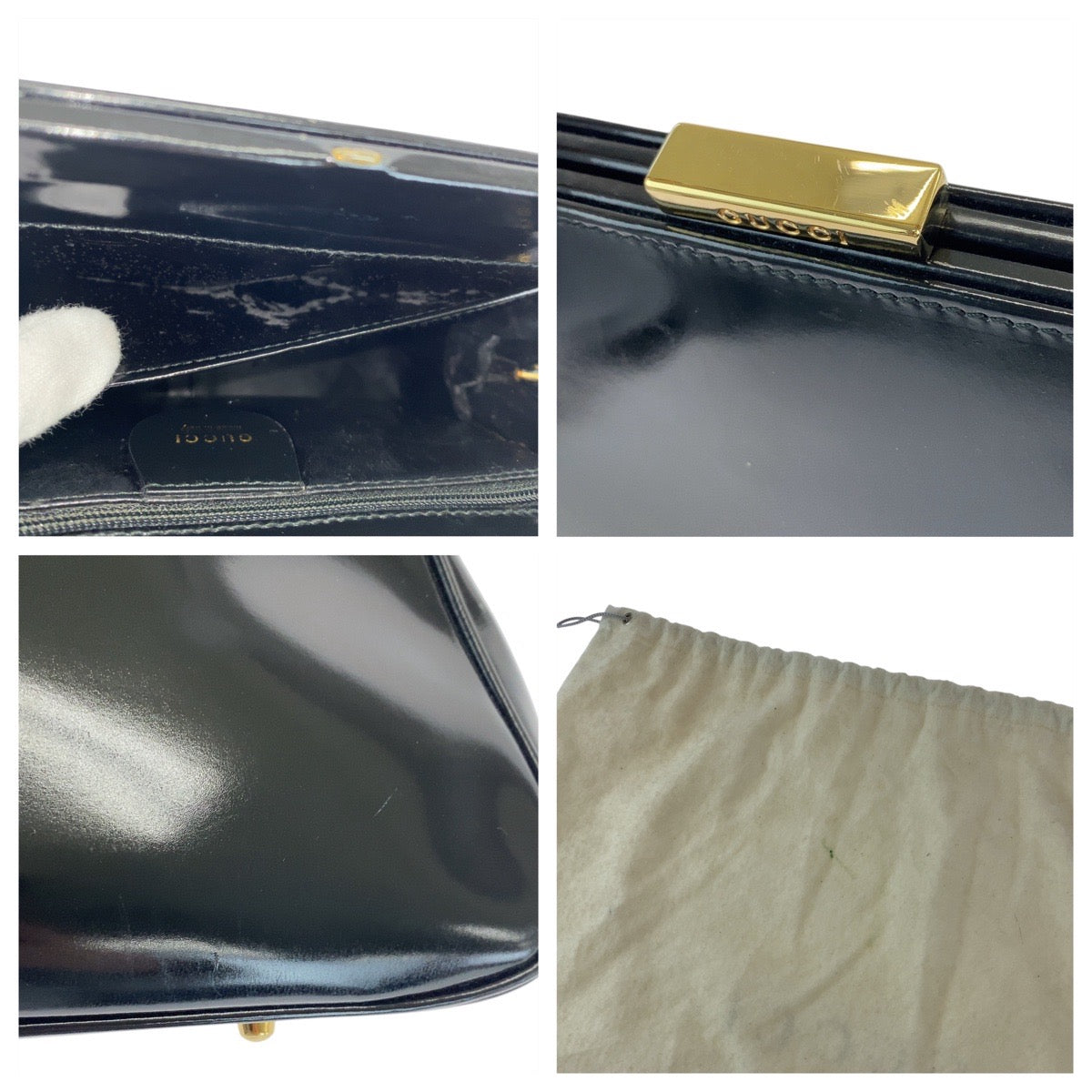 GUCCI Handbag 000 2046 0296 leather black Bamboo
