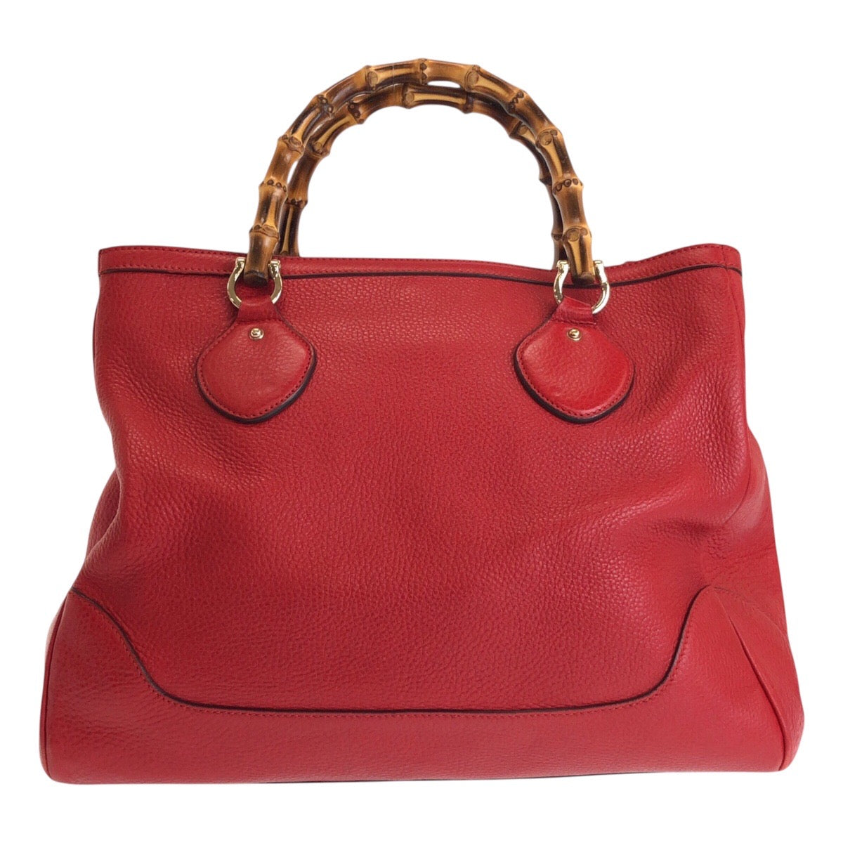 GUCCI Tote Bag 282317 leather Red Bamboo