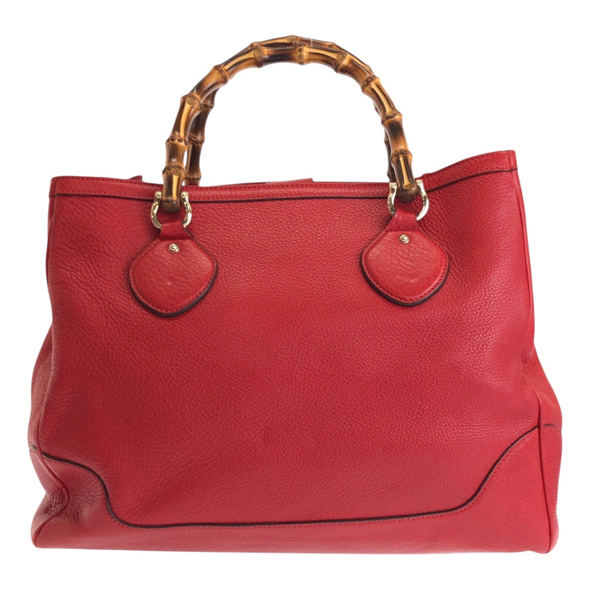 GUCCI Tote Bag 282317 leather Red Bamboo