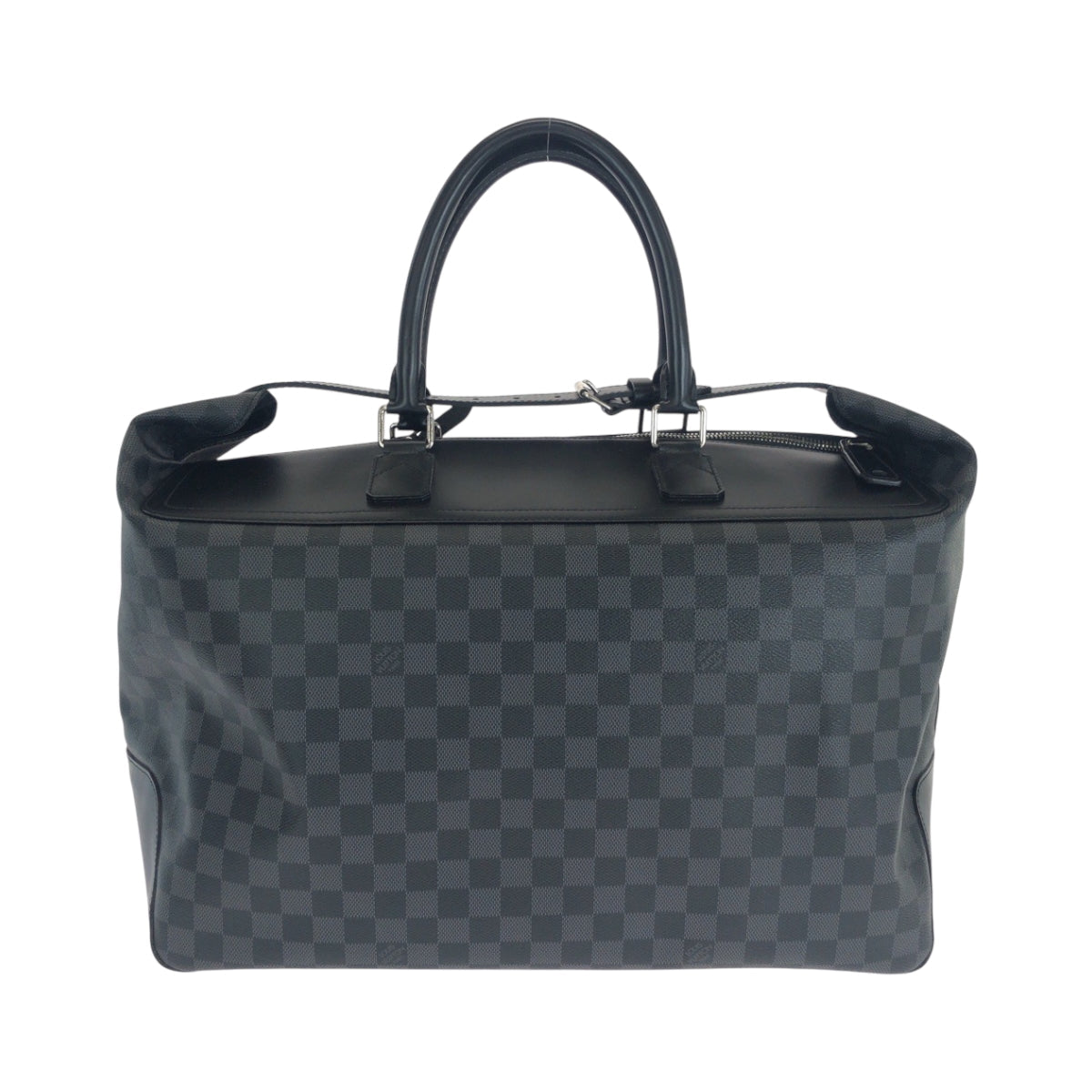 LOUIS VUITTON Boston Duffel bag N41164 PVC black Damier Graphite Neo Greenwich
