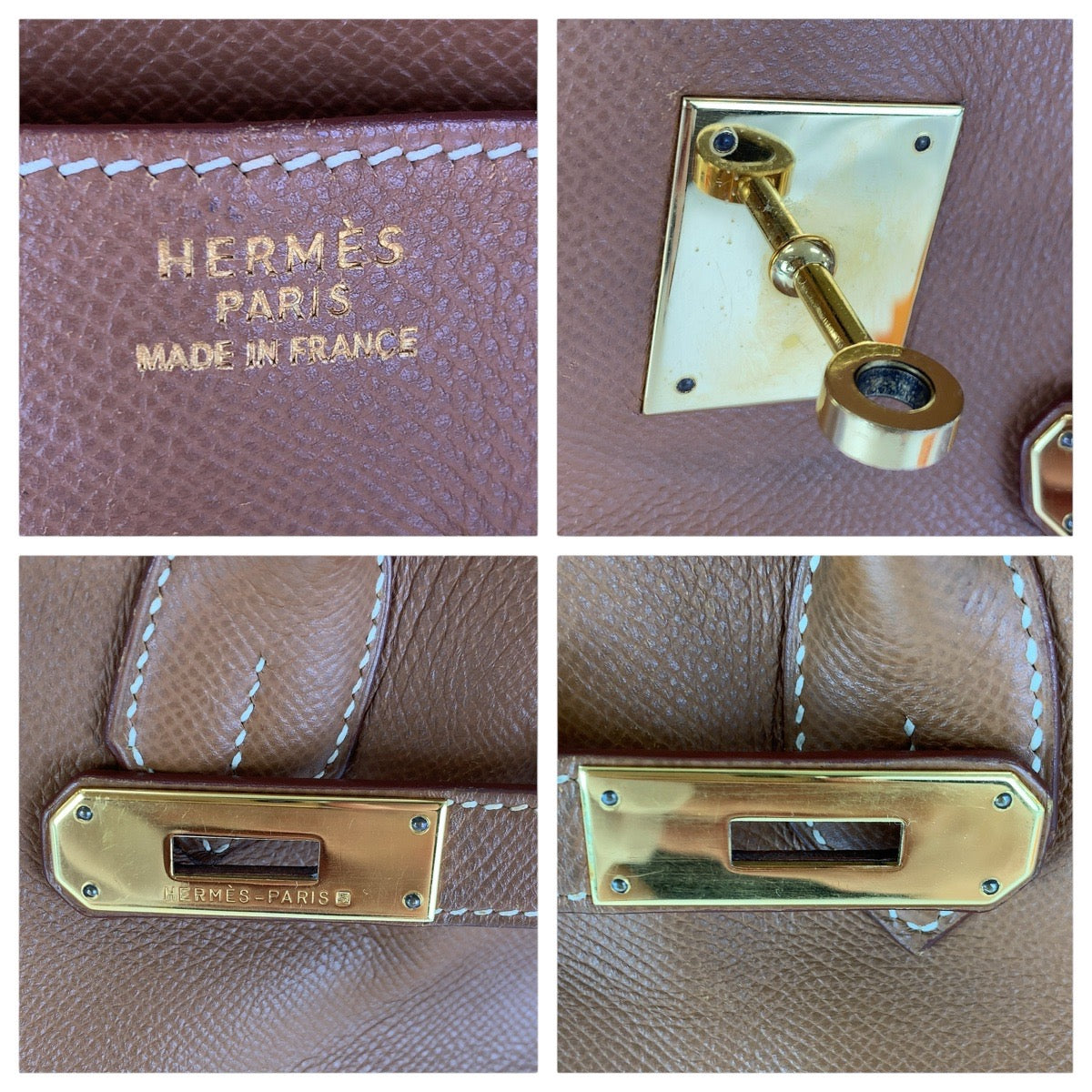 HERMES Handbag Courchevel caramel Birkin 35