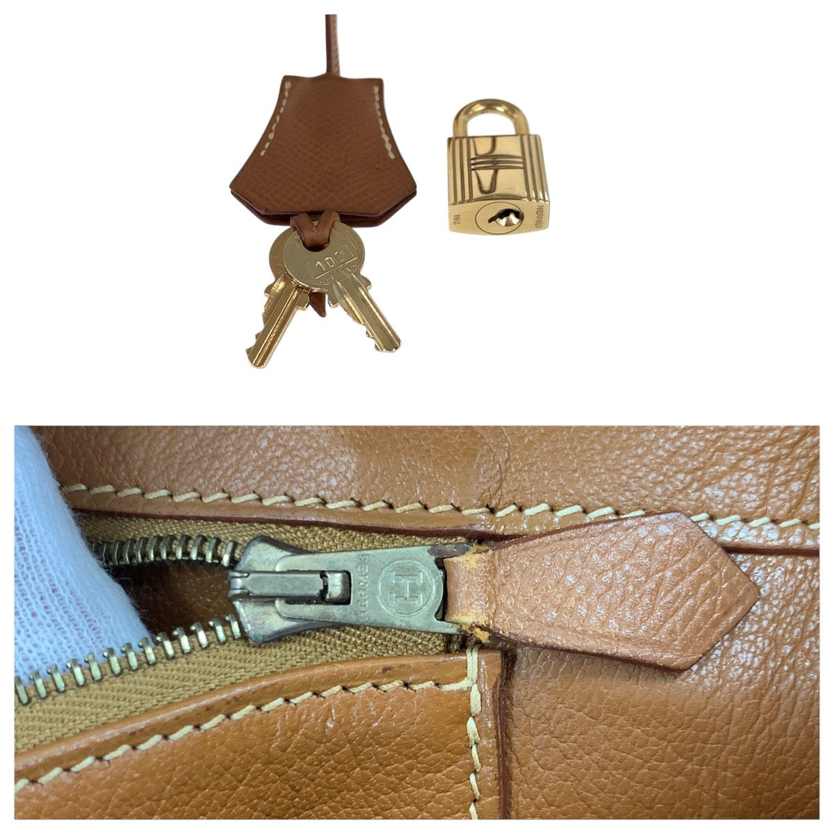 HERMES Handbag Courchevel caramel Birkin 35