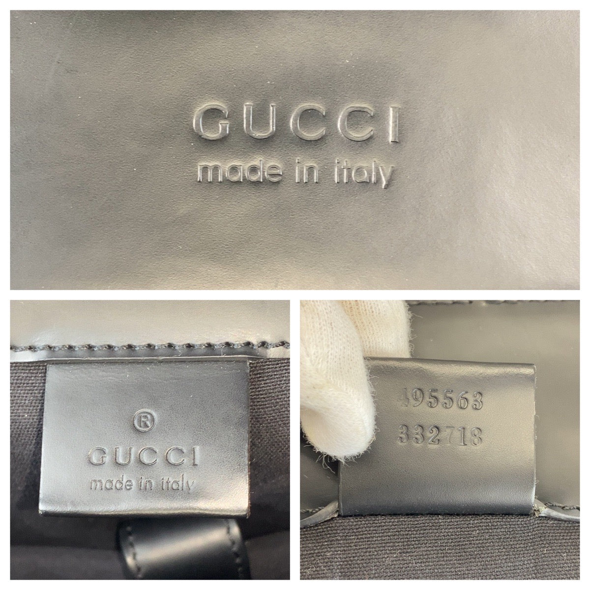 GUCCI Backpack 495563 GG Supreme Canvas black Sherry line
