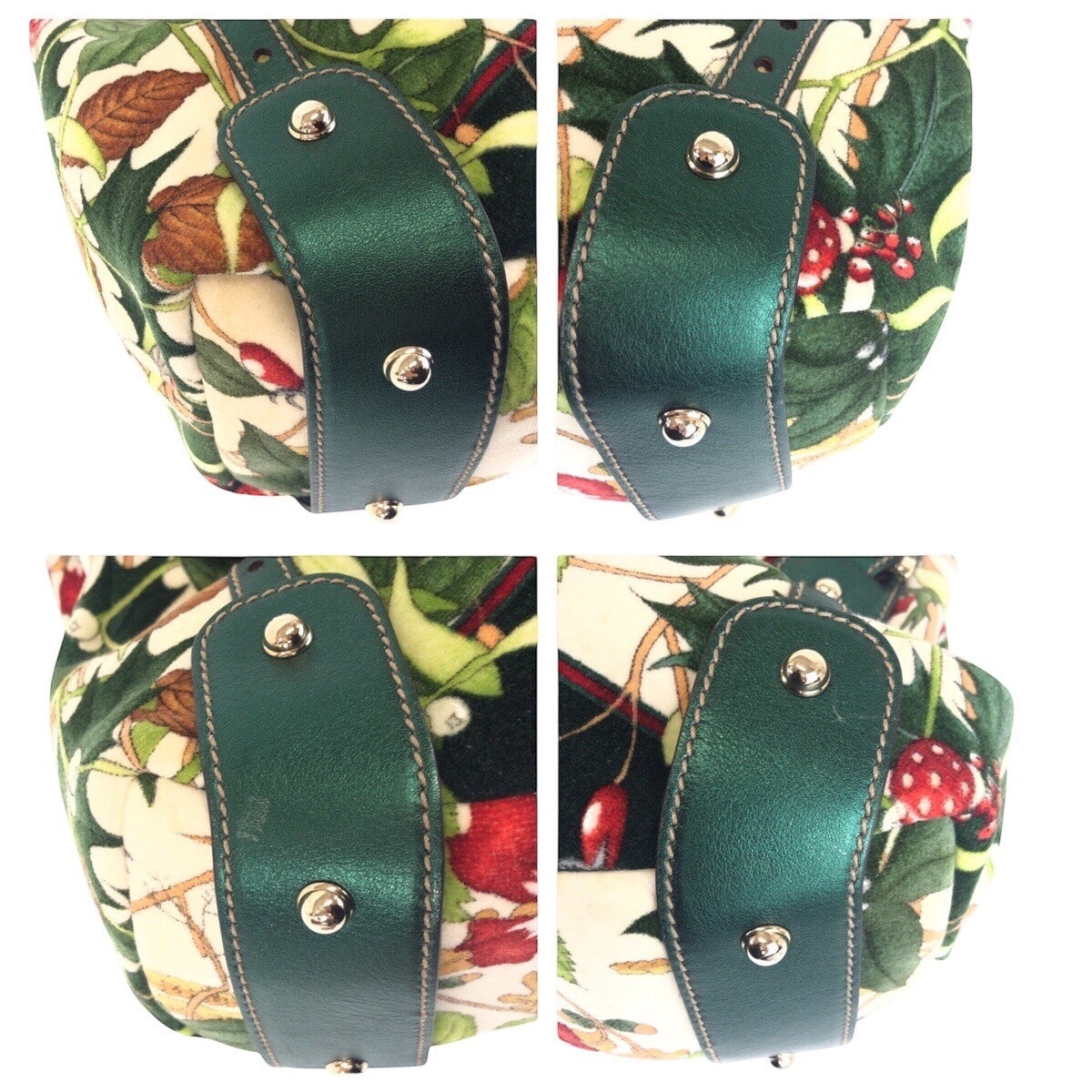 GUCCI Tote Bag 137621 Velor multicolor Horsebit Floral print