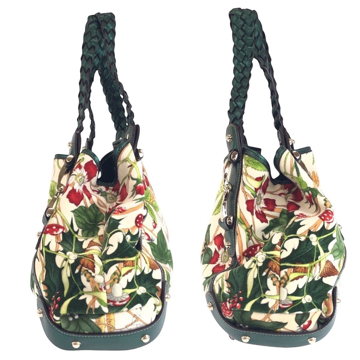 GUCCI Tote Bag 137621 Velor multicolor Horsebit Floral print