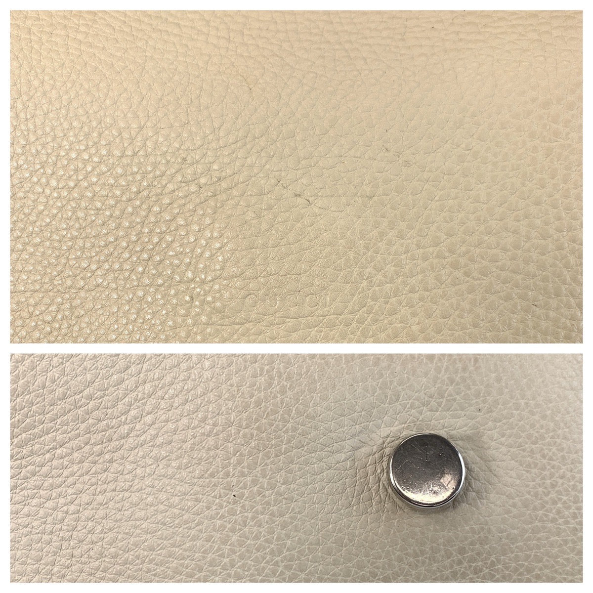 GUCCI Shoulder Bag 370826 leather Ivory Bamboo Daily Flap