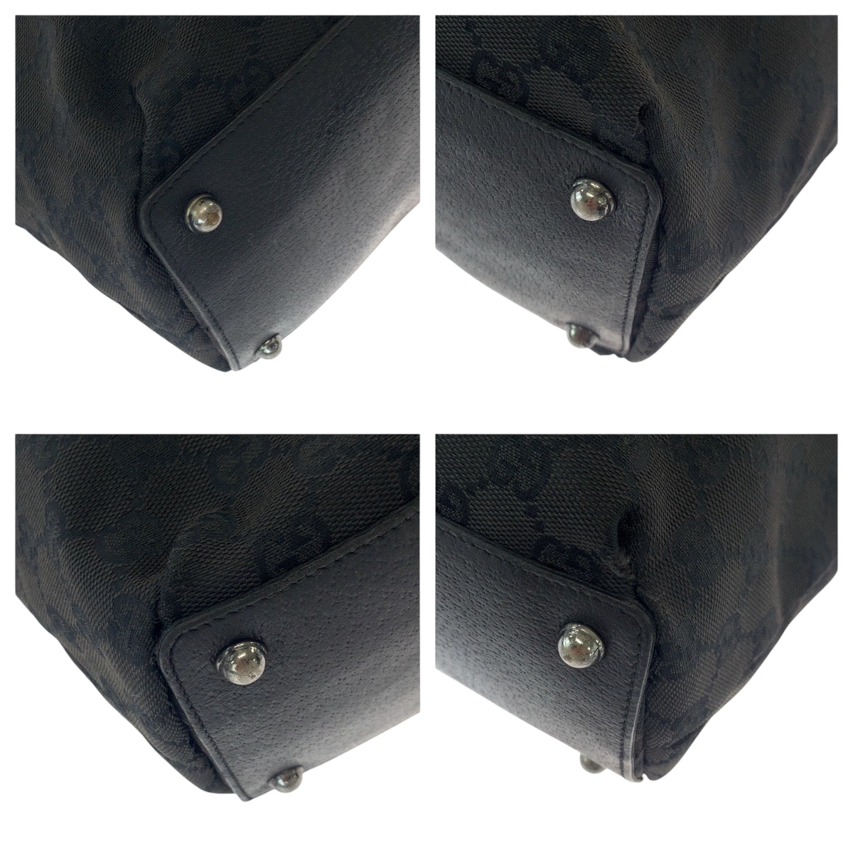 GUCCI Tote Bag 120836 GG canvas black