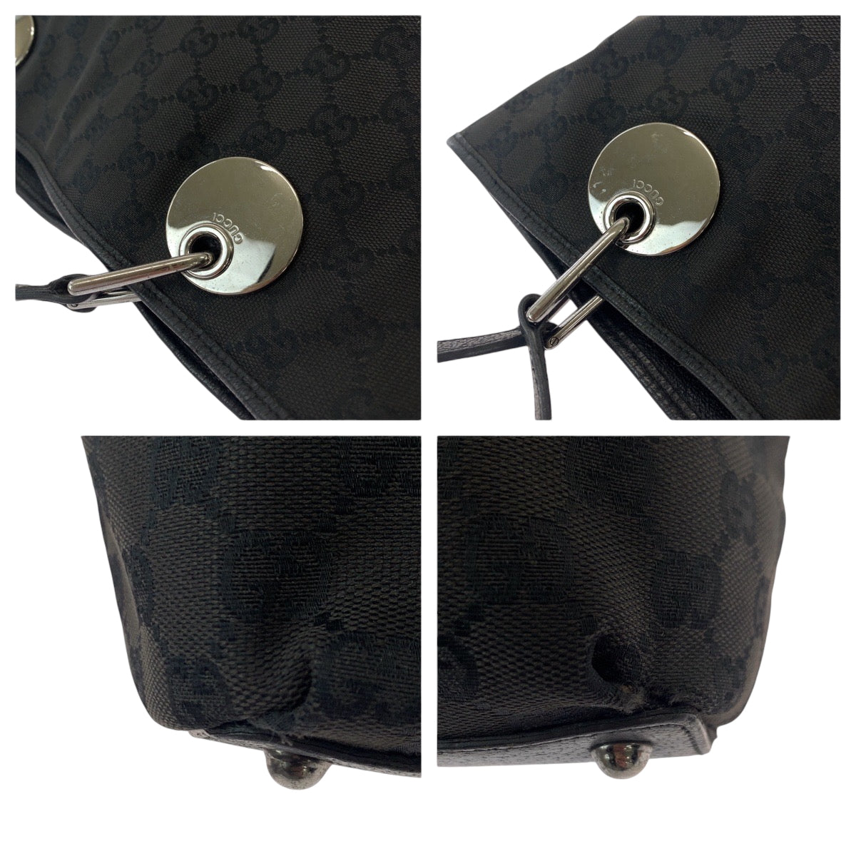 GUCCI Tote Bag 120836 GG canvas black