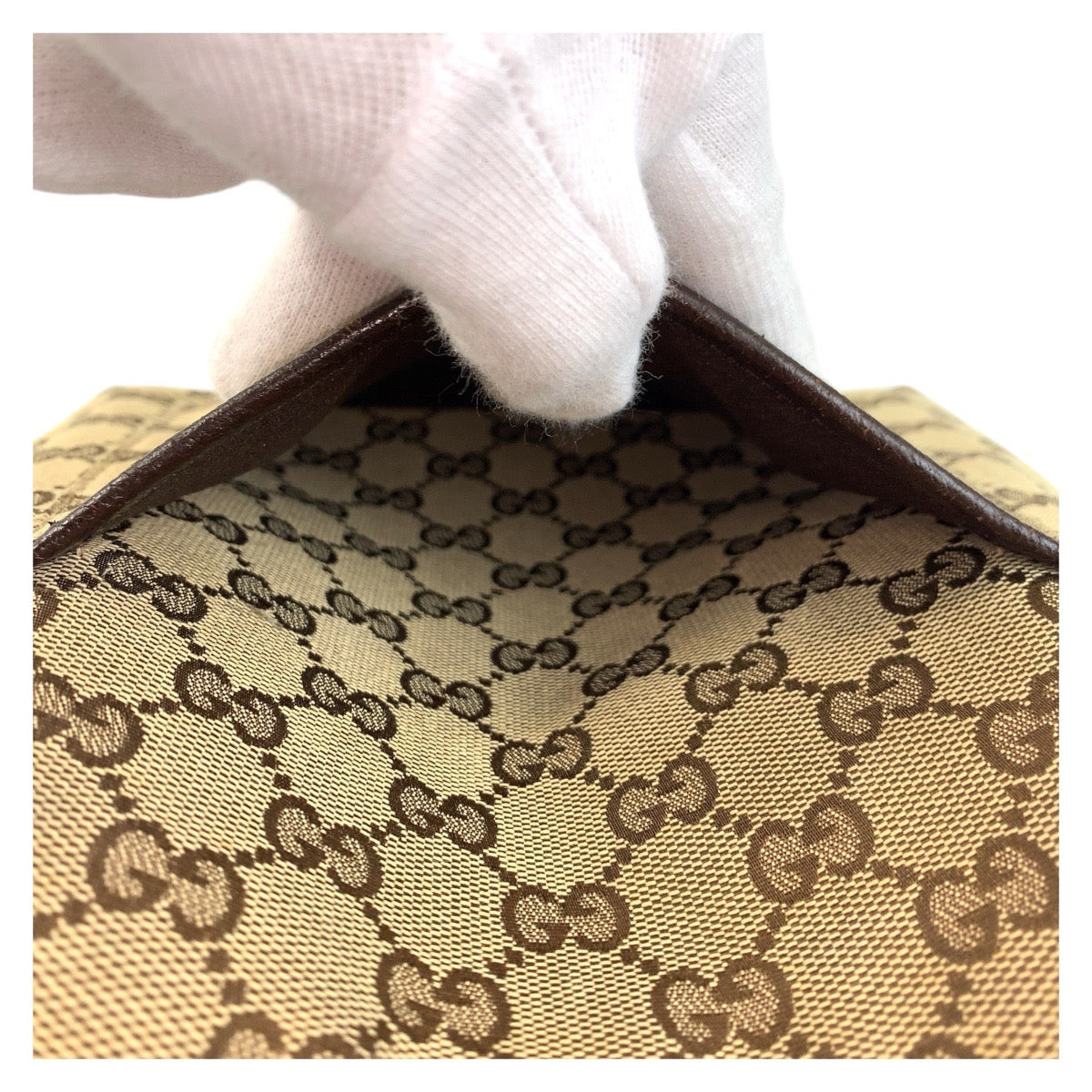 GUCCI Shoulder Bag 122793 GG canvas beige