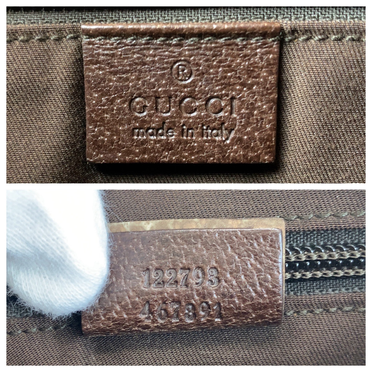 GUCCI Shoulder Bag 122793 GG canvas beige